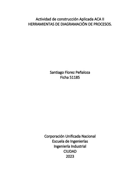 ACA Herramientas DE Diagramación Actividad de construcción Aplicada