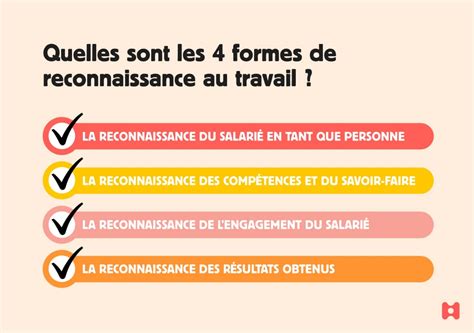 Quelles Sont Les 4 Formes De Reconnaissance Au Travail