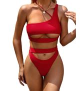 Amazon Lilosy High Waisted Tummy Control Ribbed Bikini Crop Top Brazilian Swimsuit Set 2