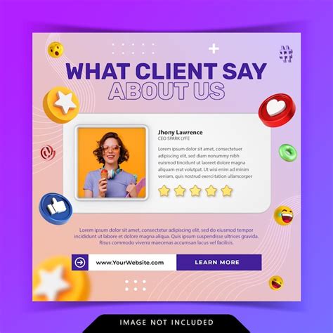 Premium Psd Creative Concept For Satisfied Feedback Customer