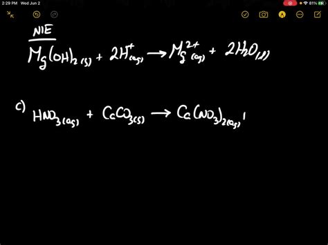 SOLVED Balance Each Of These Equations And Then Write The Complete