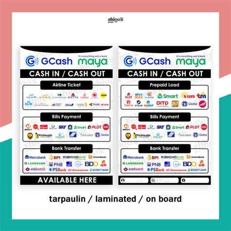 Black Gcash Maya All In One Bills Payment Business Tarpaulin And