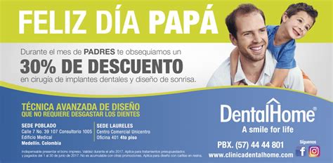 Promoción Día del Padre 30 Clinica Dental Home