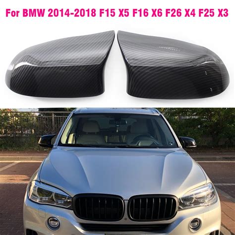 Car Side Door Rearview Side Mirror Cover Cap For BMW F15 X5 F16 X6 F25