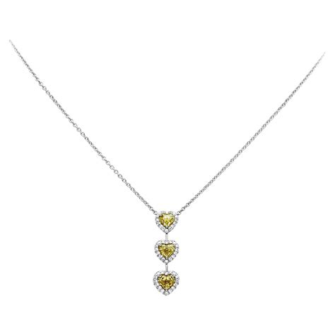 Roman Malakov 174 Total Carat Three Stone Heart Shape Diamond Pendant Necklace For Sale At 1stdibs