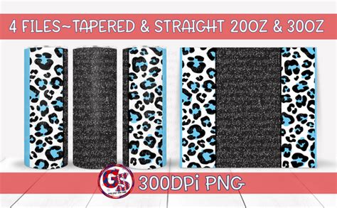 Columbia Blue And Black Tumbler Wraps Png For Sublimation Greedy