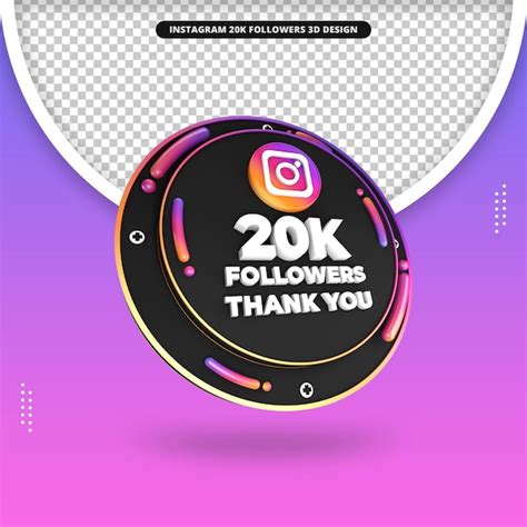 Premium Psd D Render K Followers On Instagram Design