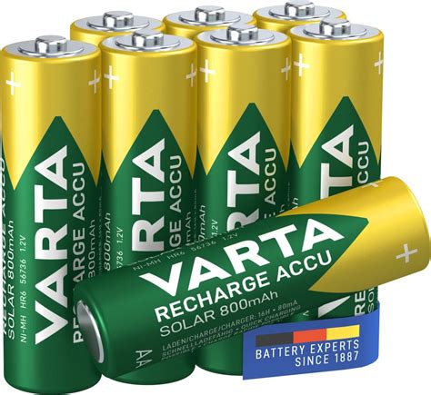 Varta Pilas Aa Recargables Paquete De Recharge Accu Solar Bater A