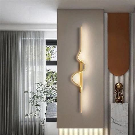 Jual Lampu Dinding Modern Minimalis Zigzag Gold Black Wall Lamp Lampu