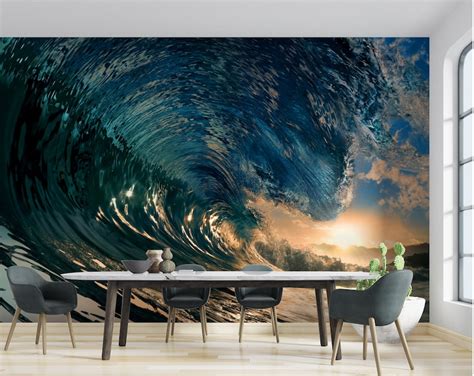 Magnificent Ocean Wave Wallpaper Beautiful Wallpaper For Living Space