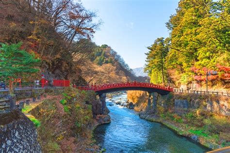 Premium Photo | Shinkyo bridge during autumn in nikko