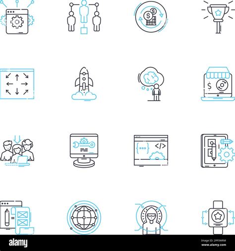Conjunto De Iconos Lineales De Progresi N Avance Desarrollo Mejora