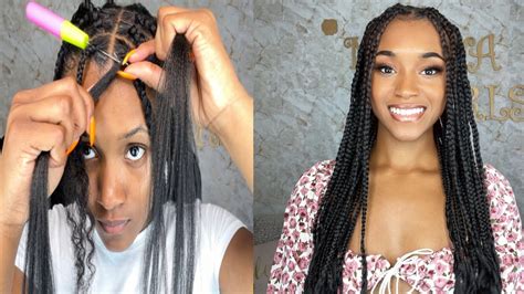 How To Achieve Knotless Braids For Beginners Crochet Method Youtube