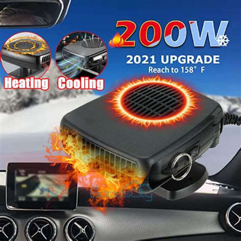 W Portable Electric Car Heater V Dc Heating Fan Defogger Defroster