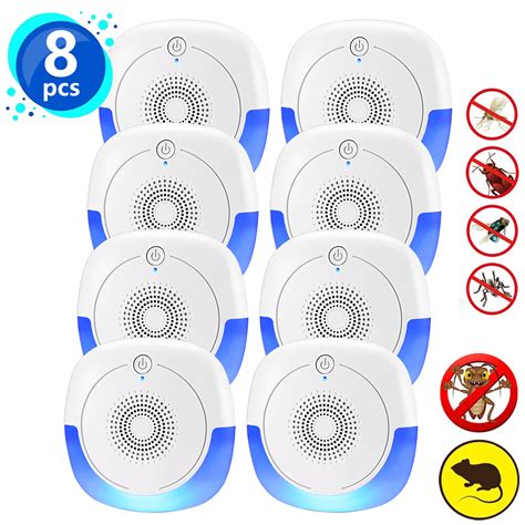 Ultrasonic Pest Repeller 8 Packs Indoor Pest Control Plug In