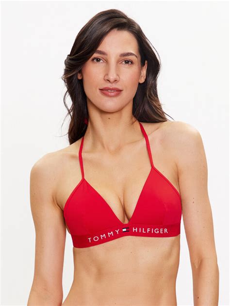 Tommy Hilfiger Góra od bikini UW0UW04109 Czerwony Modivo pl