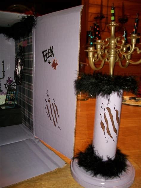 Monster High Bedroom I Made From A Card Board Box Claw Marks Are Hand