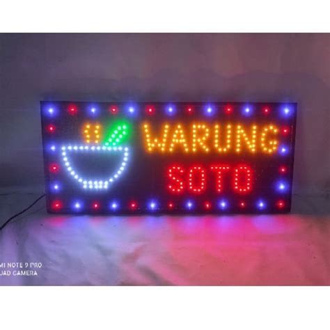 Jual Lampu Tulisan Led Warung Soto Mangkuk New Shopee Indonesia