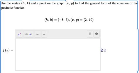 [solved] Use The Vertex H K And A Point On The G