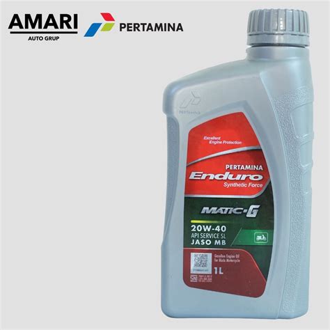 Jual Pertamina Oli Motor Enduro Matic G 20W 40 1 Liter Shopee Indonesia