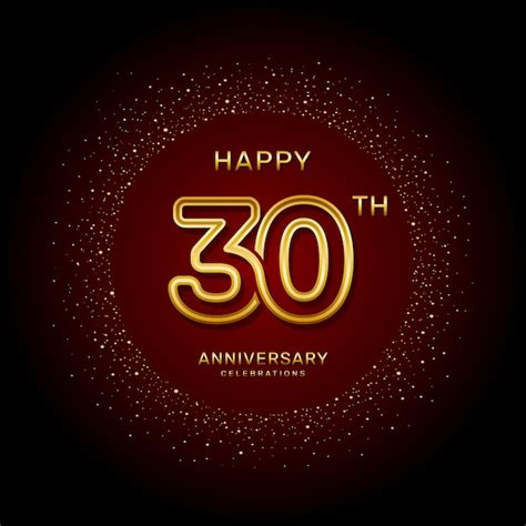 Premium Vector 30th Anniversary Logo Design With A Double Line Concept In Gold Color Logo