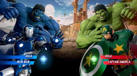 Blue Hulk Iron Man V S Hulk Caption America Very Hard Ai Marvel Vs