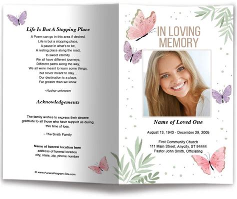 Henrietta Funeral Program Template Funeral Program Site Funeral Programs And Templates