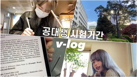 Vlog 한양대 공대생 시험기간 브이로그 대면수업 팀플 카공 Youtube