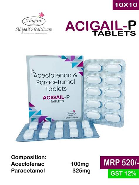 Aceclofenac Mg Paracetamol Mg At Rs Box Zerodol P Tablets