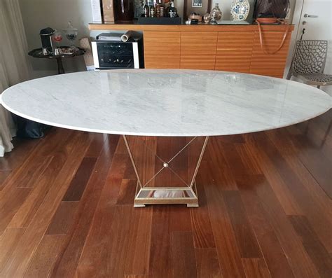 Tampo Mesa Oval Saarinen Marmore Carrara Mesa Usado 18407399 Enjoei