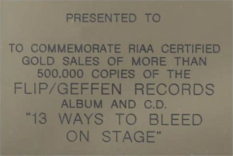 Cold Ways To Bleed On Stage Us Award Disc