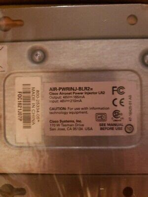 Cisco Air Pwrinj Blr Cisco Aironet Power Injector Lr Ebay