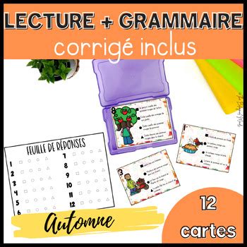 FRENCH FALL Reading Comprehension Compréhension de lecture automne