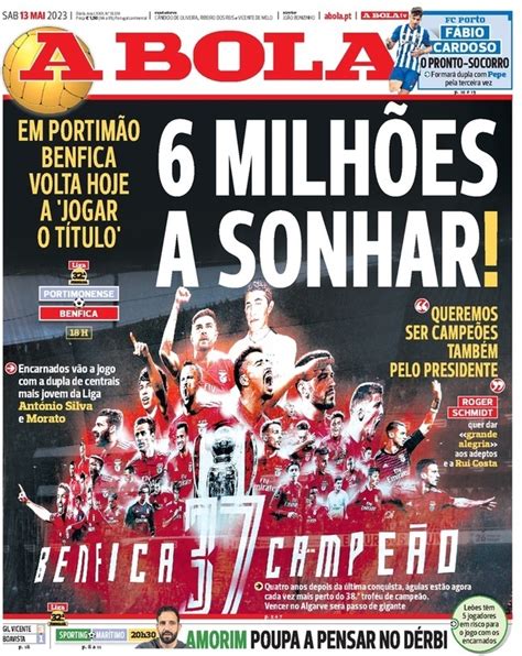 Capa Jornal A Bola Maio Capasjornais Pt