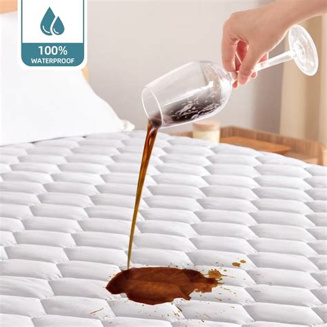 Bdeus Full Size Mattress Pad Cover 100 Waterproof Mattress Protector Mattress Topper With 8