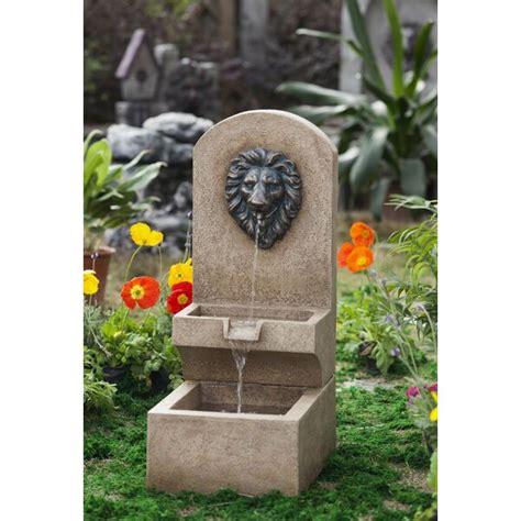 Jeco Inc Resin Fibreglass Lion Head Wall Tier Fountain Wayfair Ca