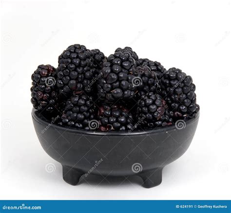 Blackberries In Black Bowl Stock Image Image Of Seed Sweet