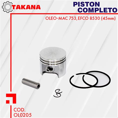 Piston Completo Oleomac Efco Mm Maquinaria Agr Cola Y