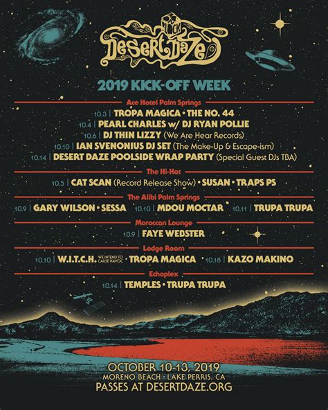 Desert Daze 2019 Lineup Tickets Schedule Dates Spacelab