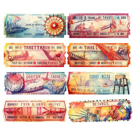 Premium AI Image | beautiful Carnival Tickets in a Roll watercolor ...