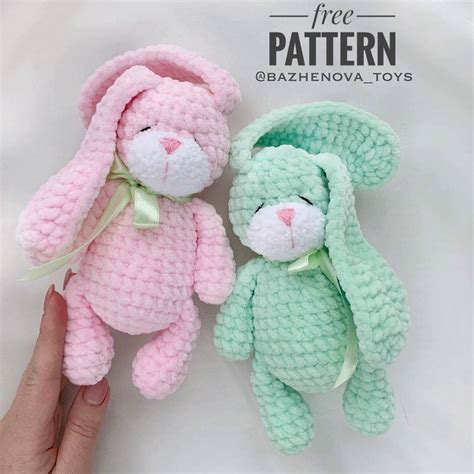 Bunny crochet pattern Amigurumi pattern in English Stuffed bunny soft toy Kits & How To Patterns ...