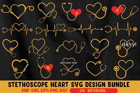 Heart Stethoscope Svg Heart Stethoscope Svg Bundle Stethoscope Heart