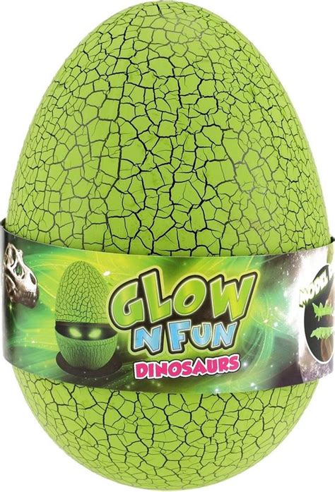 Toi Toys Glow In The Dark Dinosaurus Skelet In Ei Groen Bol