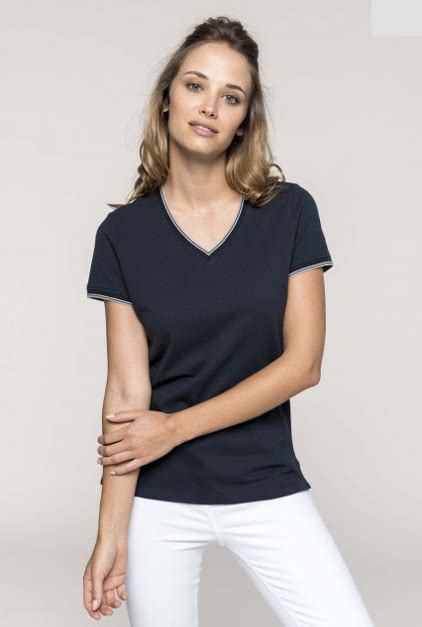 Tee Shirt Col V Femme Personnaliser Maximus Campus