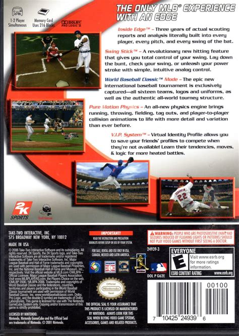 Major League Baseball K Nintendo Gamecube