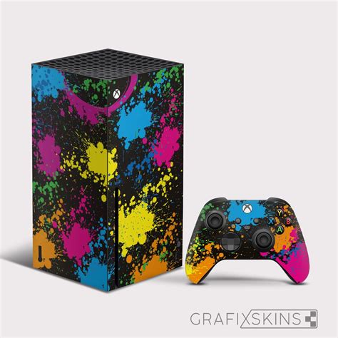 Paint Spatter Uk Console Skin To Fit Xbox Series X Sticker Protection Etsy