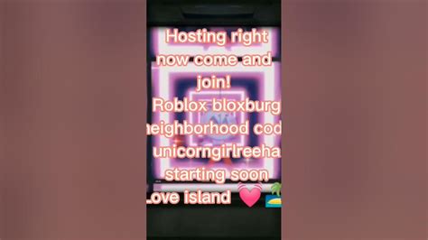 Hosting Right Now Roblox Bloxburg Love Island Roleplay 💓🏝️ Youtube