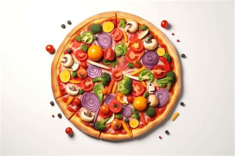 Premium AI Image | Pizza White background