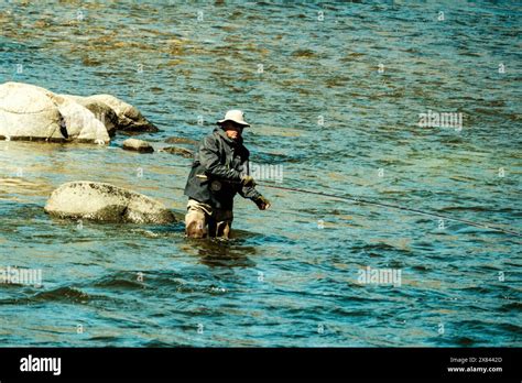 Fishing The Salmon River Stock Photo Alamy