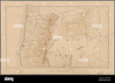 Map Of Oregon Territory Probably Prepared For The Tenth Census Of The